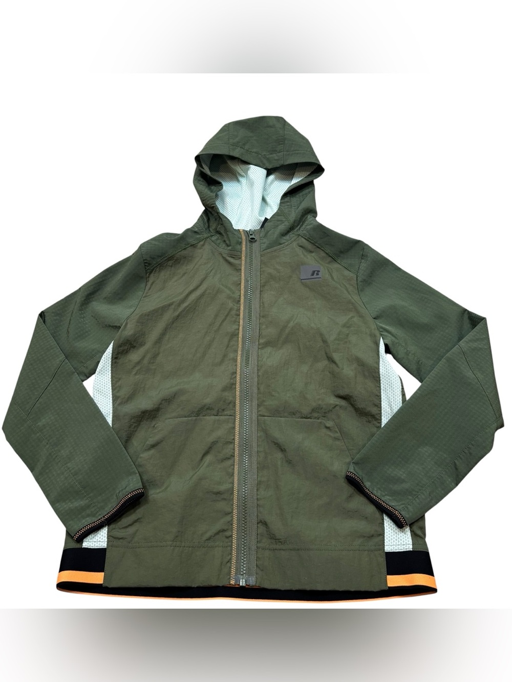 Boys Russel Dri-Power Lightweight Zip Front Hooded‎ Jacket Size Large 10-12